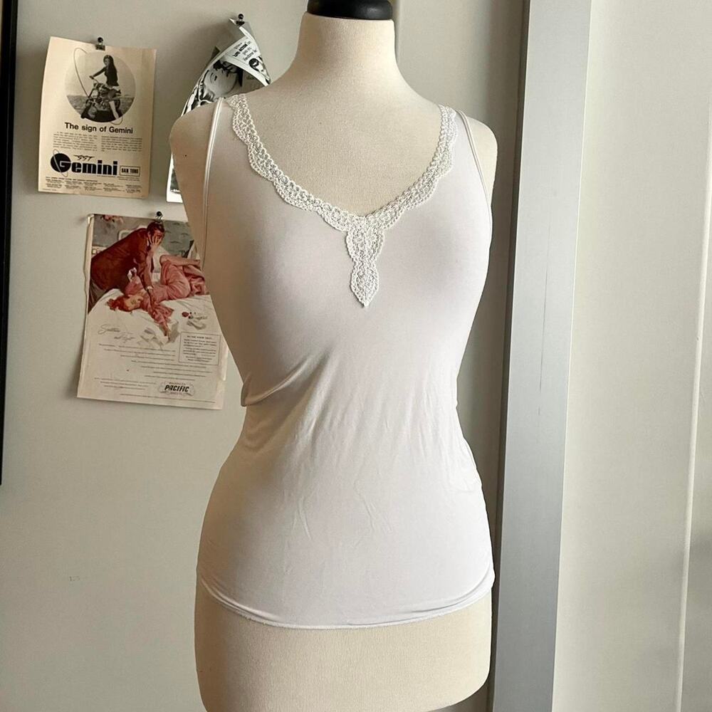 Y2k white camisole tank super